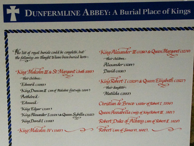 Dunfermline burials